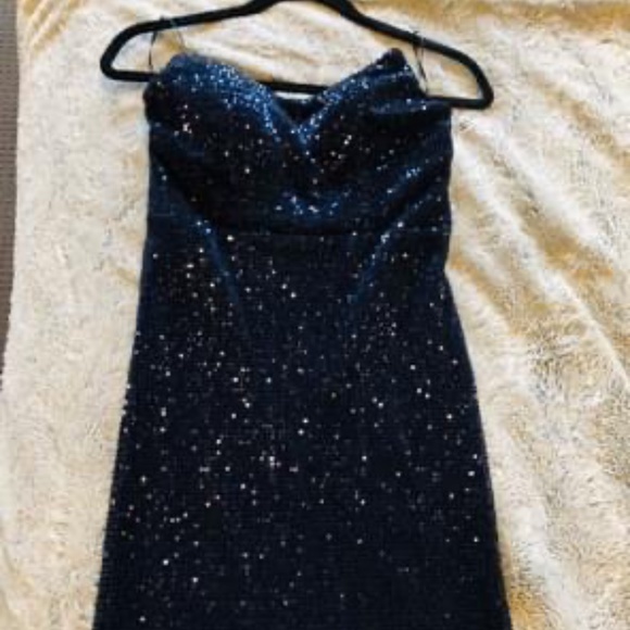 Is this love sequin maxi dress - navy - Picture 2 of 5